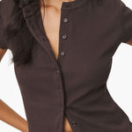 Reformation Raelynn Stretch Organic Cotton Rib Top New! Photo 0