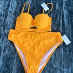 Shade & Shore Vibrant Yellow Bikini Set Top 36B Bottoms XL by Shade Shore Photo 0
