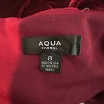 AQUA Ruched Velvet Mini Party Stretch Holiday Dress Size 8 Burgundy Photo 6