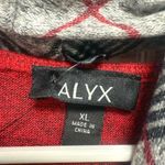 Chic Red Long Sleeve Dress with Plaid Scarf size XL Photo 4