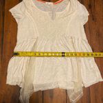 Coco + Jaimeson  Cream Blouse with Lace Accents, Size L Photo 4