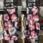 David Meister Black Multi Floral Sheath Dress Womens Size 12 New NWT $550 Photo 1