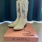 Wild Pair  White and Silver Heeled Boots Photo 0