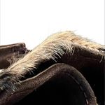 Cecconi Piero Womens Tote Leather Calf Hair handbag Floral Boho Western Italy Brown Photo 4