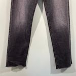 RTA Women Studio Black Leather Belted Straight Flare Ankle Raw Hem Jeans Size XS Photo 2