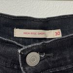 Levi's Levi’s Black High Rise Shorts Size 30 Denim Stretch Women’s Photo 3