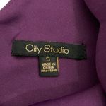 City Studios Juniors Short Sleeve Fit Flare Dress Purple Size 5 Photo 4
