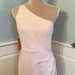 BHLDN Chloe One-Shoulder Side-Slit Georgette Bridesmaid Gown Rose NWT 10 Photo 2