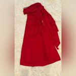 Tadashi Shoji NWOT Ember One-Shoulder Draped Gown lava red Sz 16 Photo 2