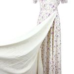 Jessakae Floral Wrap Dress Butter Yellow Sz M Short Sleeve Maxi Cottagecore Size M Photo 5