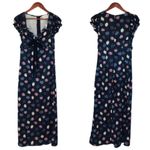 MABLE Black Floral Milkmaid Midi Dress Sweetheart Fairy Grunge WhimsiGoth Small Photo 1