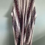 Urban Outfitters Ecote  Textured Red White Stripe Sweater Poncho Shawl SZ OS Photo 1