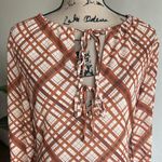 NA-KD  Flowy Rust Check Midi Dress Size 34 NWT Photo 8