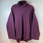 Athleta  Burgundy Kozy Karma funnel neck sweatshirt SZ:S Photo 4