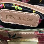 Betsey Johnson  Pink Floral Satchel Is Sweet, Features Crossbody Strap EUC Photo 10