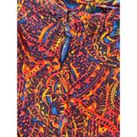 Abercrombie & Fitch  Blue Orange Red Yellow Floral Paisley Mini Dress Womens Sz M Photo 5