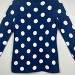 Old Navy  blue and white polka dot long sleeve crewneck sweater size small Photo 12