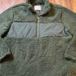 Weatherproof Original  Pullover Teddy Jacket 1/4 Zip‎ Green Women's XL Photo 1