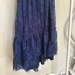 Chelsea and Violet Navy Blue Lace One Shoulder High Low Mini Dress size small Photo 2