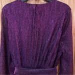 Lulus Wow Factor Purple Metallic Surplice Plunging Neckline Romper Size Small Photo 13