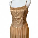 Victoria's Secret Vintage Victoria’s Secret Gold Maxi Slip Photo 1