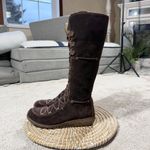 Timberland  Y2K Moorland Hollace Tall Brown Suede Lace-Up Boots Sherpa Lined 7.5M Photo 2