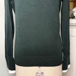 Vila Milano  Hunter Green Layered Look Wool Sweater with Pleated Blouse Large Photo 4