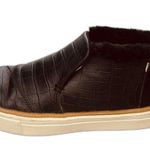 Toms | Paxton Black Croc Embossed Leather Slip-On Ankle Boot 9W | VGUC Photo 0