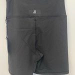 We Wore What NWT Lace Up Biker Shorts SMALL Black High Waist Athletic Fitness Photo 0