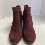 Franco Fortini  Annie Suede Wedge Heel Ankle Bootie Size 7.5 Plum Wine‎ Photo 11