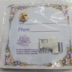 NWT Precious Moments Godmother Gold Tone Angel Pin Gold Photo 2