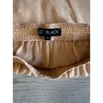 SUZY BLACK Bebe Silk Chiffon Tap Shorts Size small Tan Photo 1