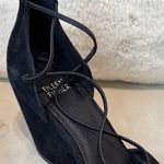 Eileen Fisher  Black Suede Wedges Photo 1