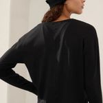 Athleta Canyon Henley Top Lightweight Cropped Women's XL Black Athleisure NWT Photo 4