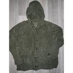 American Eagle Womens Military Cargo Hooded Jacket Tie Waist Green Size medium Photo 0