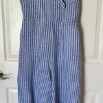 GB Striped Open Back Jumpsuit With Pockets Photo 0