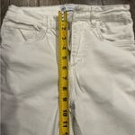 ZARA Women’s White Hi-Rise Straight Jeans Size 2 Ankle Length Raw Hem Edge Photo 5