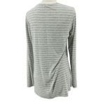 Athleta Threadlight Striped Long Sleeve Shirt Grey Cream Stripe Womens Small Photo 2