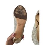 Jimmy Choo Gold Metallic Leather Peeptoe Heels Size 40 / US 10 Photo 8