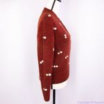 Madewell embroidered Enfield Half-Zip Sweater, XS, color:Heather Brick Photo 13