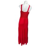 Ann Taylor LOFT Red Sleeveless Smocked Tiered Square Cami Tank Maxi Dress Size M Photo 1