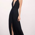 Tobi Black Twist Front Slit Maxi Dress Photo 0