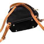 Divina Firenze black Pebbled Leather Convertible Top Handle Backpack Crossbody Photo 6