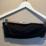 Shade & Shore New  Women’s Black Ribbed Bandeau Bikini top Size Large NWT Photo 2