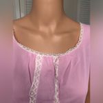 Vintage pink satin lace trimmed nightgown and sheer‎ robe Photo 6