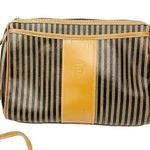 Fendi Classic Vintage  Brown Pin Stripe Zippered Crossbody Shoulder Bag Photo 0