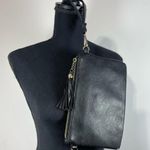 MMS Black and Gold Laser Cut Zip Close Wristlet Clutch Bag Photo 3