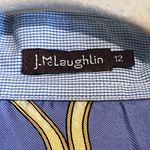 J. McLaughlin  | Blue Long Sleeved Plaid Button Down Shirt Blouse Size 12 Photo 2