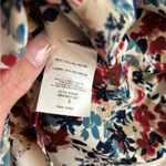 Lush Clothing Lush Fall Floral Dress | Size Small | Cream, Navy & Burgundy | 3/4 Sleeve Photo 3