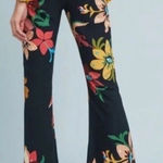 Farm Rio  x Anthropologie Floral Calla Flared Pants Bohemian Hawaiian small Photo 0